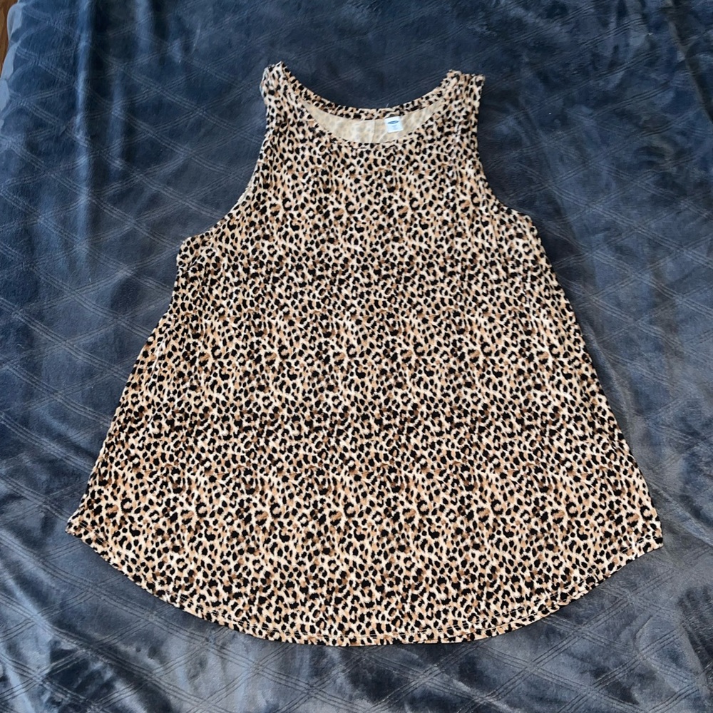 Leopard print blouse tank